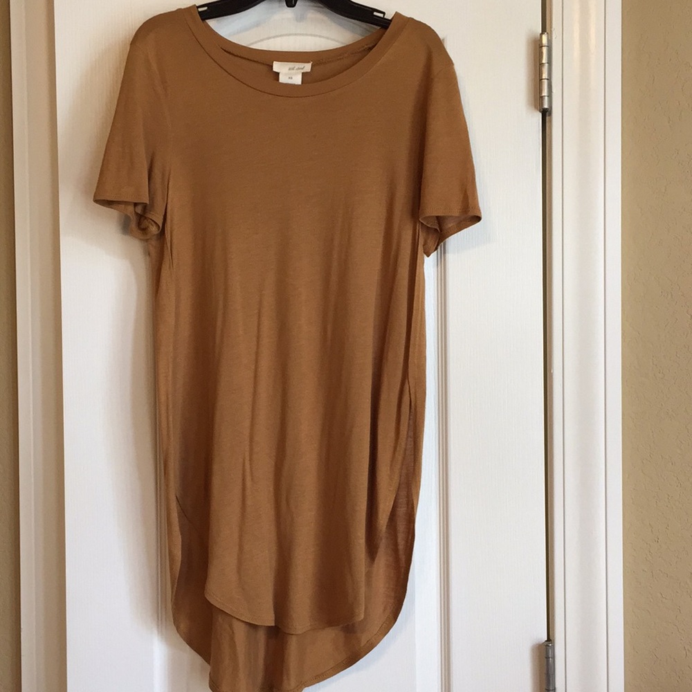 X-small Gold tunic with slit sides